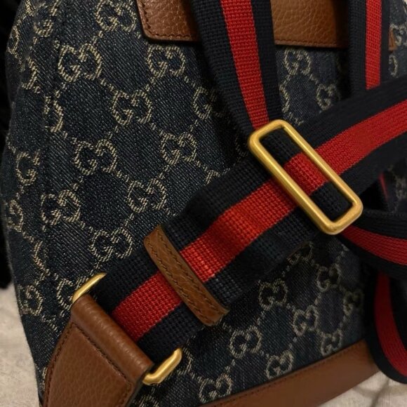 GUCCI monogram interlocking double G logo school bag backpack - Picture 5 of 5